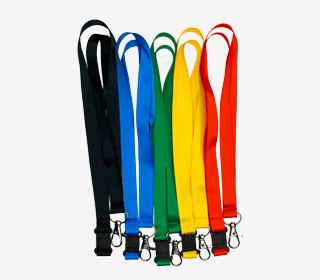 Lanyards effen gekleurd blanco