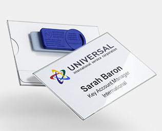 public 40 Quality plastic name badges