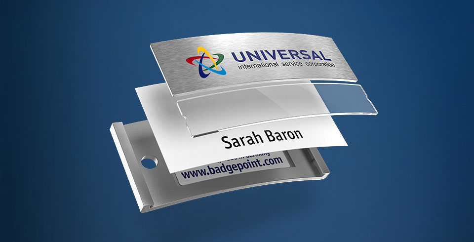 name tags printed with your logo and label