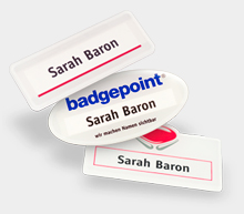 skyline name badges with contour