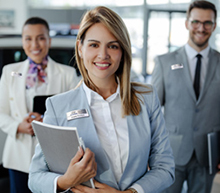 Name badges for sales and customer service