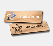Wooden name badges